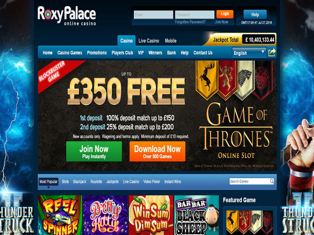 Roxy Palace Online Casino Mobile